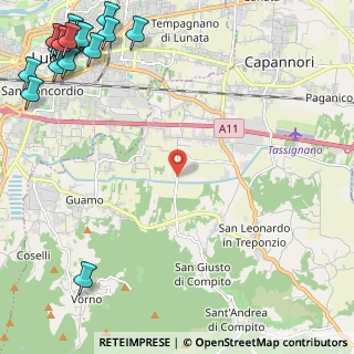 Mappa Via dello Spada, 55012 Capannori LU, Italia (3.9805)