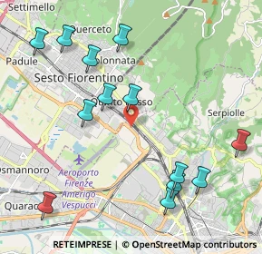 Mappa Via Pietro Fanfani, 50019 Sesto Fiorentino FI, Italia (2.45385)