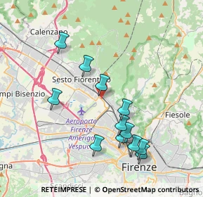 Mappa Via Pietro Fanfani, 50019 Sesto Fiorentino FI, Italia (3.89333)