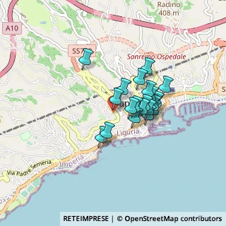 Mappa Bar Niki Coffe, 18038 Sanremo IM, Italia (0.62)