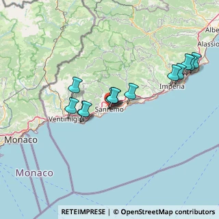 Mappa Ang. Via Mameli, 18038 Sanremo IM, Italia (13.73923)