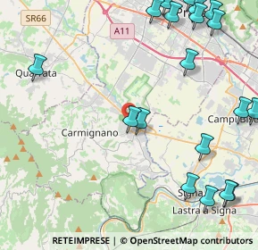 Mappa Piazza Buontalenti, 59016 Poggio a Caiano PO, Italia (6.2645)