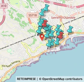 Mappa Via Capinera, 18038 Sanremo IM, Italia (0.6455)