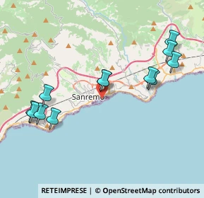 Mappa Pista Ciclabile del Parco Costiero della Riviera dei Fiori, 18038 Sanremo IM, Italia (4.41083)