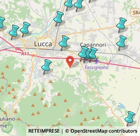 Mappa Via di Ponte Pinelli, 55012 Capannori LU, Italia (5.394)