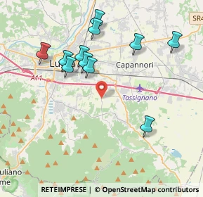 Mappa Via di Ponte Pinelli, 55012 Capannori LU, Italia (4.07909)