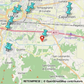 Mappa Via di Ponte Pinelli, 55012 Capannori LU, Italia (3.51364)