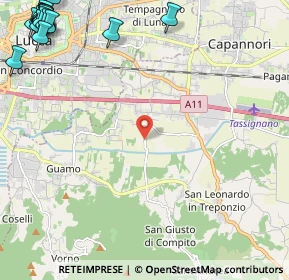 Mappa Via di Ponte Pinelli, 55012 Capannori LU, Italia (3.95611)