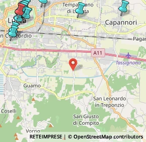 Mappa Via di Ponte Pinelli, 55012 Capannori LU, Italia (3.938)
