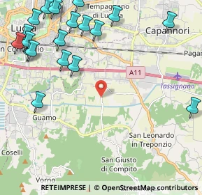 Mappa Via di Ponte Pinelli, 55012 Capannori LU, Italia (3.094)