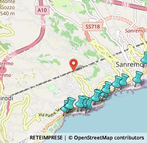Mappa Via San Giusto, 18038 Sanremo IM, Italia (1.25429)