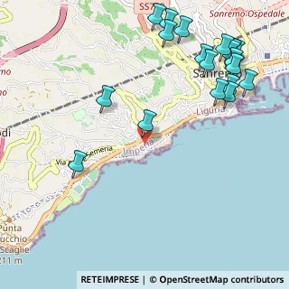 Mappa Via Barabino, 18038 Sanremo IM, Italia (1.4395)