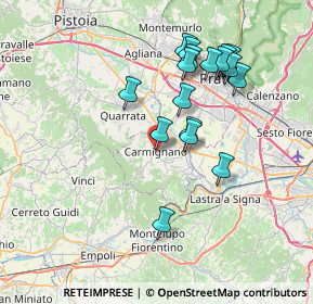 Mappa Via Francesco Redi, 59015 Carmignano PO, Italia (7.14647)
