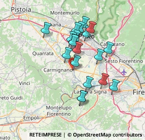 Mappa Via L. Becagli, 59016 Poggio a Caiano PO, Italia (6.236)