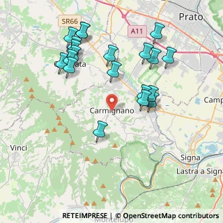 Mappa Via del Pontormo, 59015 Carmignano PO, Italia (4.329)