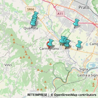 Mappa Via del Pontormo, 59015 Carmignano PO, Italia (3.86636)