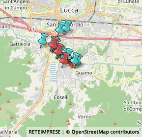 Mappa Via di Sottopoggio, 55060 Lucca LU, Italia (1.09313)