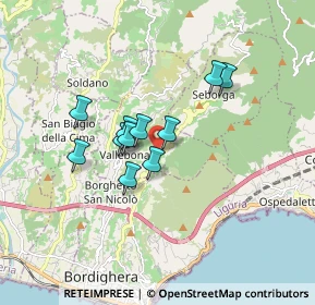 Mappa SP 57, 18012 Vallebona IM, Italia (1.28364)