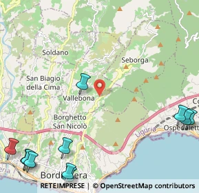 Mappa SP 57, 18012 Vallebona IM, Italia (3.59667)