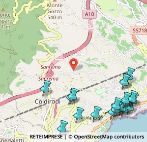 Mappa Strada Mulattiera S. Lorenzo, 18038 Sanremo IM, Italia (1.556)