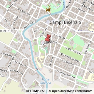Mappa Via della Pace, 25, 50013 Campi Bisenzio, Firenze (Toscana)