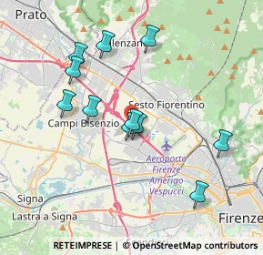 Mappa A11 Firenze - Pisa Nord, 50019 Sesto Fiorentino FI, Italia (3.60455)