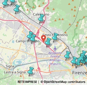 Mappa A11 Firenze - Pisa Nord, 50019 Sesto Fiorentino FI, Italia (6.18765)