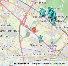 Mappa A11 Firenze - Pisa Nord, 50019 Sesto Fiorentino FI, Italia (2.397)