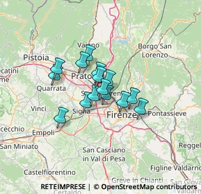 Mappa A11 Firenze - Pisa Nord, 50019 Sesto Fiorentino FI, Italia (8.51067)