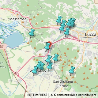 Mappa Via Provinciale Lungomonte Pisano, 56019 Lucca LU, Italia (4.22353)
