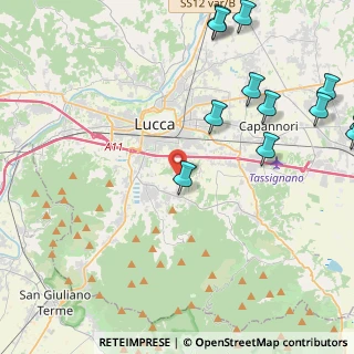 Mappa CAP, 55012 Capannori LU, Italia (6.04583)