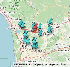 Mappa CAP, 55012 Capannori LU, Italia (11.3125)