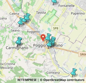 Mappa Via Luca della Robbia, 59016 Poggio a Caiano PO, Italia (2.08455)