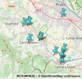 Mappa Via Luca della Robbia, 59016 Poggio a Caiano PO, Italia (3.90417)