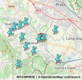 Mappa Via Luca della Robbia, 59016 Poggio a Caiano PO, Italia (4.10417)