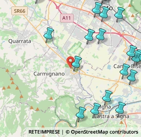 Mappa Via Luca della Robbia, 59016 Poggio a Caiano PO, Italia (6.2215)