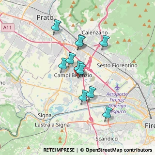 Mappa Via Bruno Buozzi, 50013 Campi Bisenzio , Italia (2.88455)