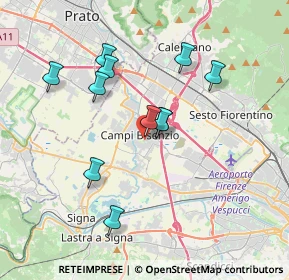 Mappa Piazza Aldo Moro, 50013 Campi Bisenzio FI, Italia (3.38182)