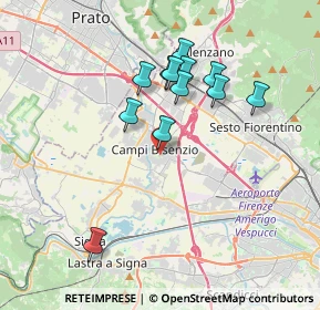 Mappa Piazza Aldo Moro, 50013 Campi Bisenzio FI, Italia (3.36083)