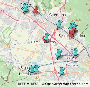 Mappa Piazza Aldo Moro, 50013 Campi Bisenzio FI, Italia (4.9215)