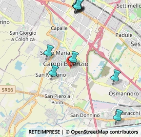 Mappa Piazza Aldo Moro, 50013 Campi Bisenzio FI, Italia (2.56455)