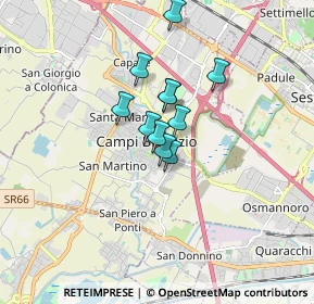 Mappa Piazza Aldo Moro, 50013 Campi Bisenzio FI, Italia (1.09636)