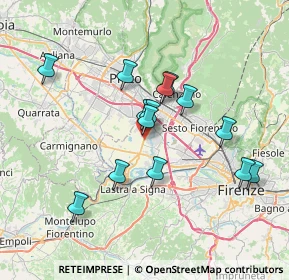 Mappa Via Volta Prata, 50013 Campi Bisenzio FI, Italia (6.55857)