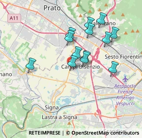 Mappa Via Volta Prata, 50013 Campi Bisenzio FI, Italia (3.24231)