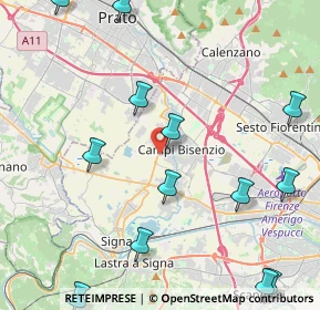 Mappa Via Volta Prata, 50013 Campi Bisenzio FI, Italia (6.30667)