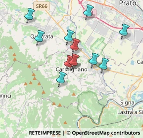 Mappa Via Roma, 59015 Carmignano PO, Italia (3.35)