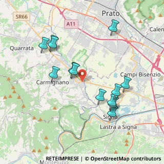Mappa Via Gernando Masi, 59016 Poggio a Caiano PO, Italia (3.98615)