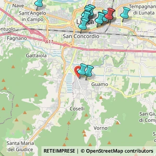 Mappa Frazione Guamo, 55012 Capannori LU, Italia (2.9175)