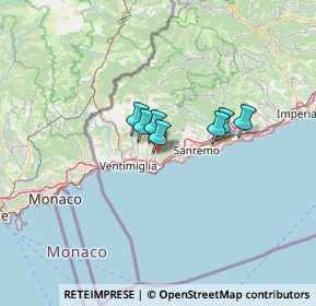 Mappa Madonna della Neve, 18012 Vallebona IM, Italia (42.61824)