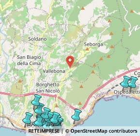 Mappa Madonna della Neve, 18012 Vallebona IM, Italia (3.69588)